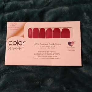 Color Street Bold Cherry Red Nail Polish Strips LLCS1PM